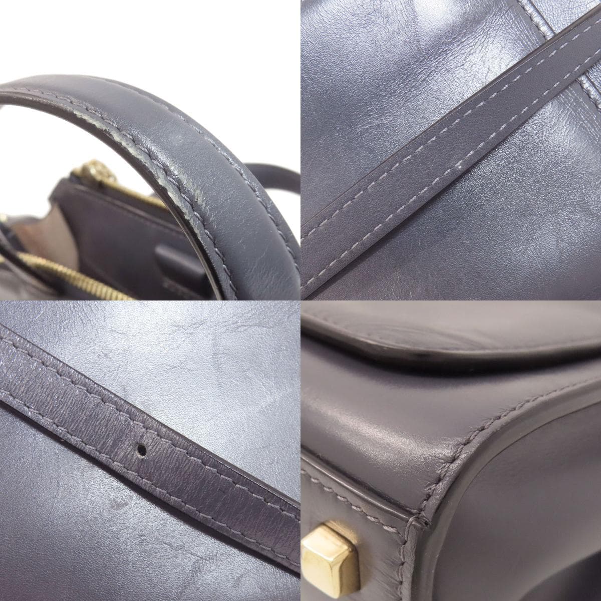 Valextra Mini Passport Tote 2WAY Handbag Leather Ladies [Used] [Valextra] 9