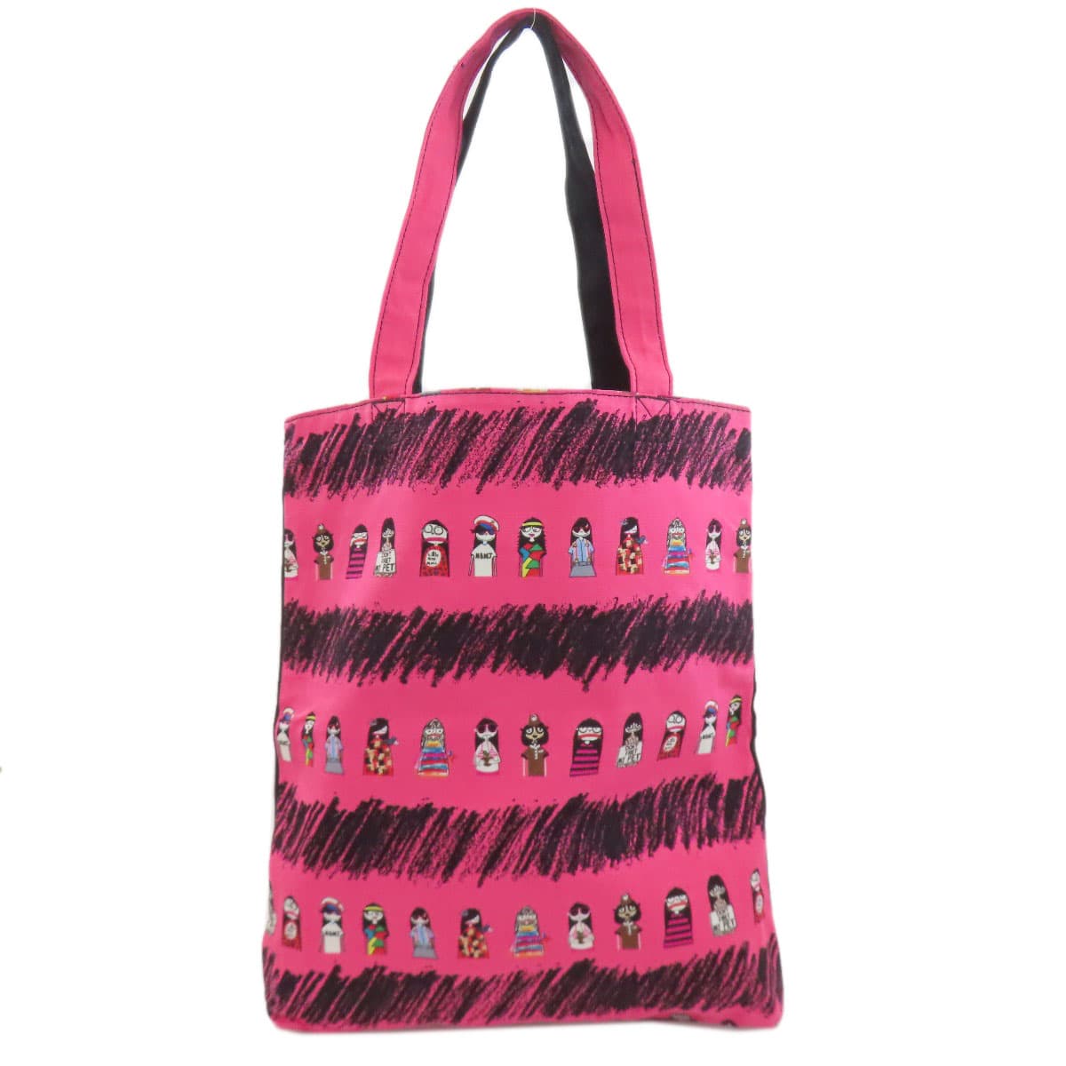 Marc by Marc Jacobs I LOVE MISS MAKC Character Pattern Tote Bag Canvas Ladies [Used] [MARC BY MARC JACOBS] 2