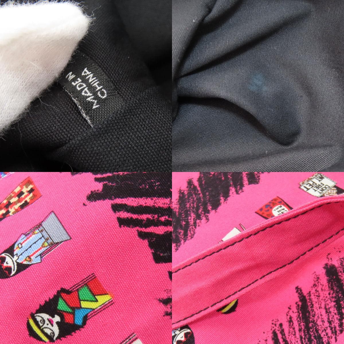 Marc by Marc Jacobs I LOVE MISS MAKC Character Pattern Tote Bag Canvas Ladies [Used] [MARC BY MARC JACOBS] 8