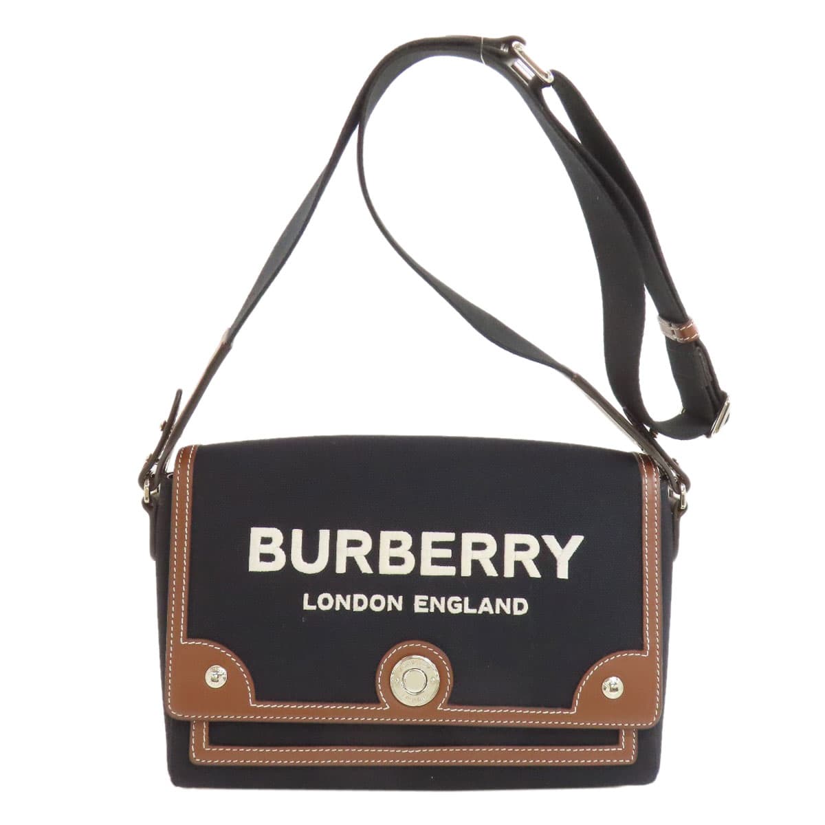 Burberry Logo Shoulder Bag Canvas/Leather Women's [Used] [BURBERRY]