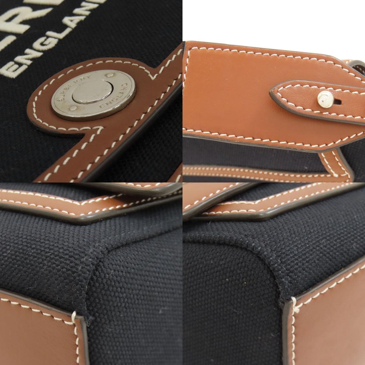 Burberry Logo Shoulder Bag Canvas/Leather Women's [Used] [BURBERRY] 9