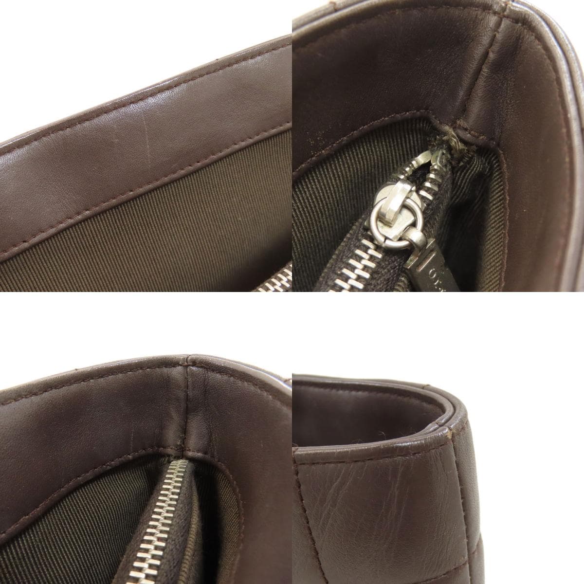 Chanel Chocolate Bar Silver Hardware Handbag Calf Leather Ladies [Used] [CHANEL] 8