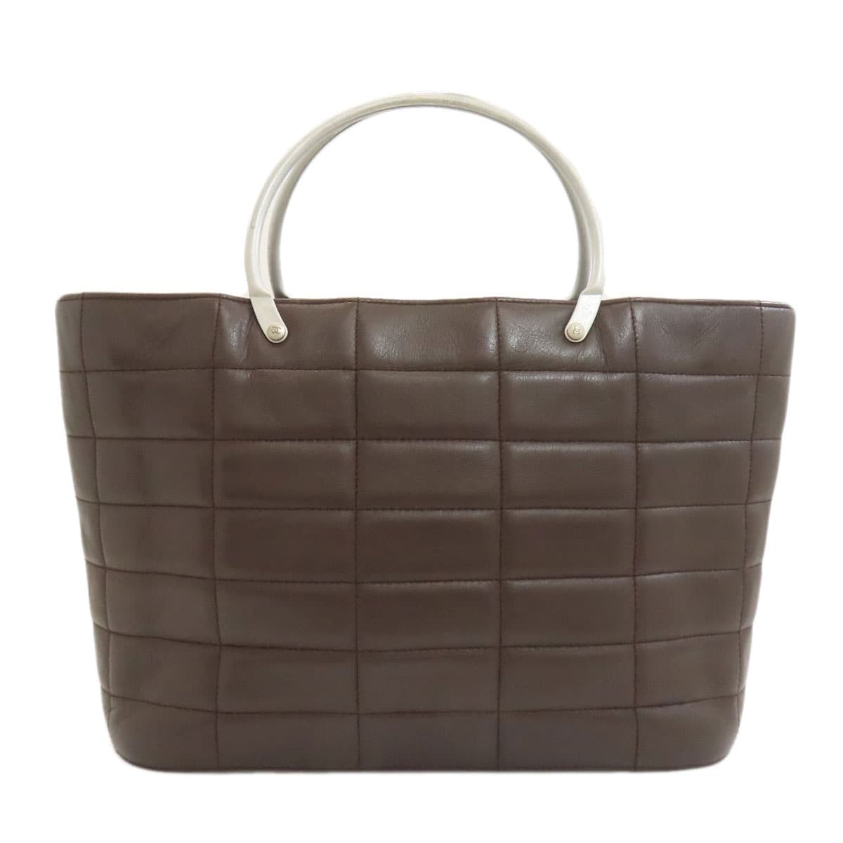 Chanel Chocolate Bar Silver Hardware Handbag Calf Leather Ladies [Used] [CHANEL] 2