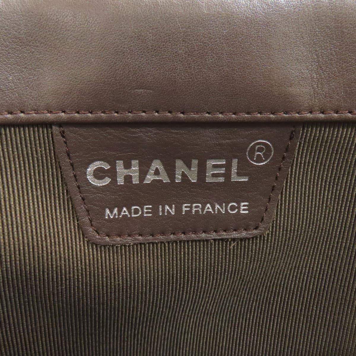 Chanel Chocolate Bar Silver Hardware Handbag Calf Leather Ladies [Used] [CHANEL] 6