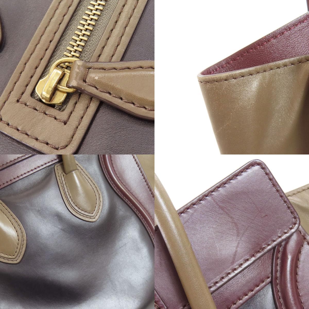 Celine Luggage Micro Tote Bag Calf Leather Ladies [Used] [CELINE] 8