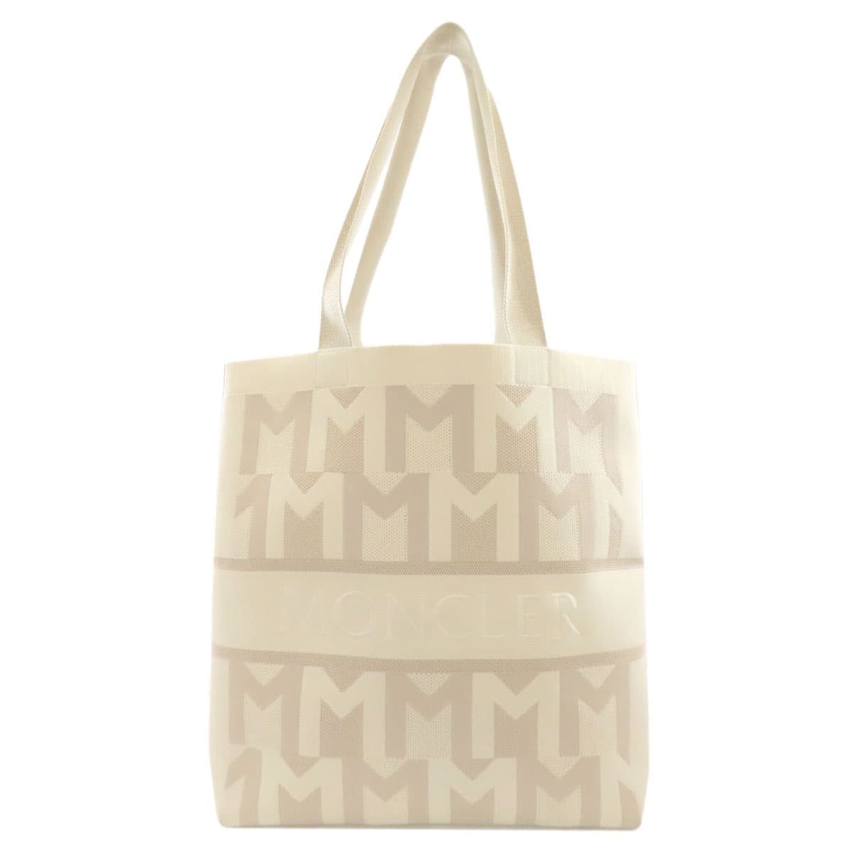 Moncler logo pattern tote bag knit for women [Used] [MONCLER]