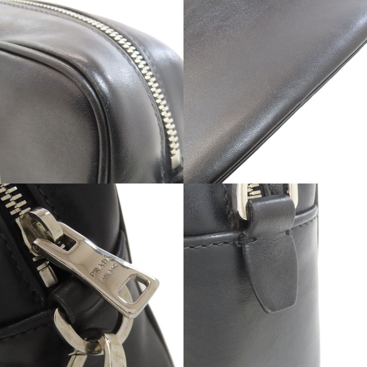 Prada Banana Shoulder Bag Calf Leather for Women [Used] [PRADA] 8