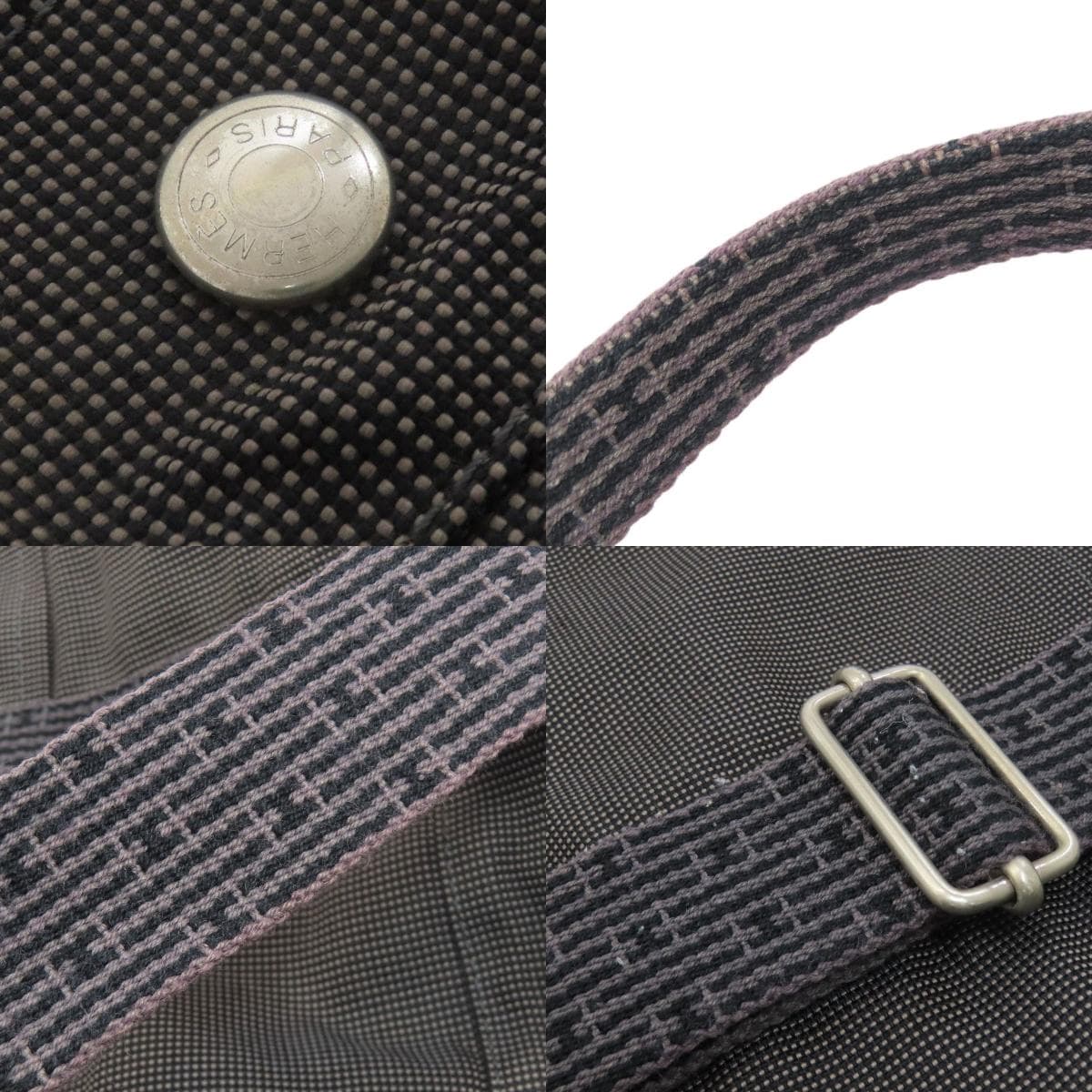 Hermes Aile Line Ad MM Backpack Daypack Canvas Ladies [Used] [HERMES] 9