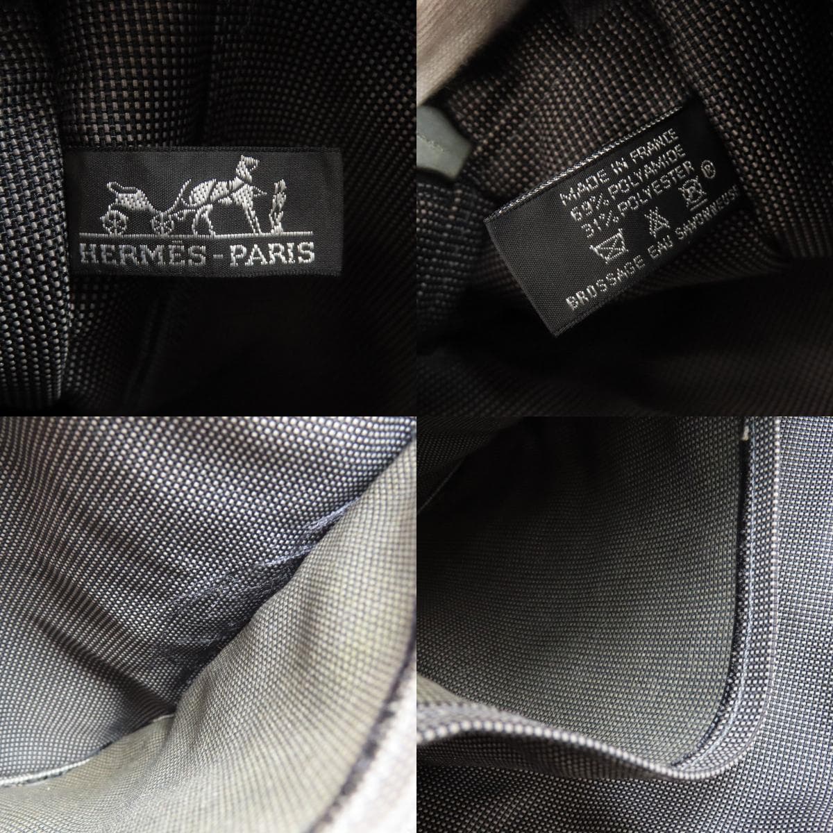 Hermes Aile Line Ad MM Backpack Daypack Canvas Ladies [Used] [HERMES] 6