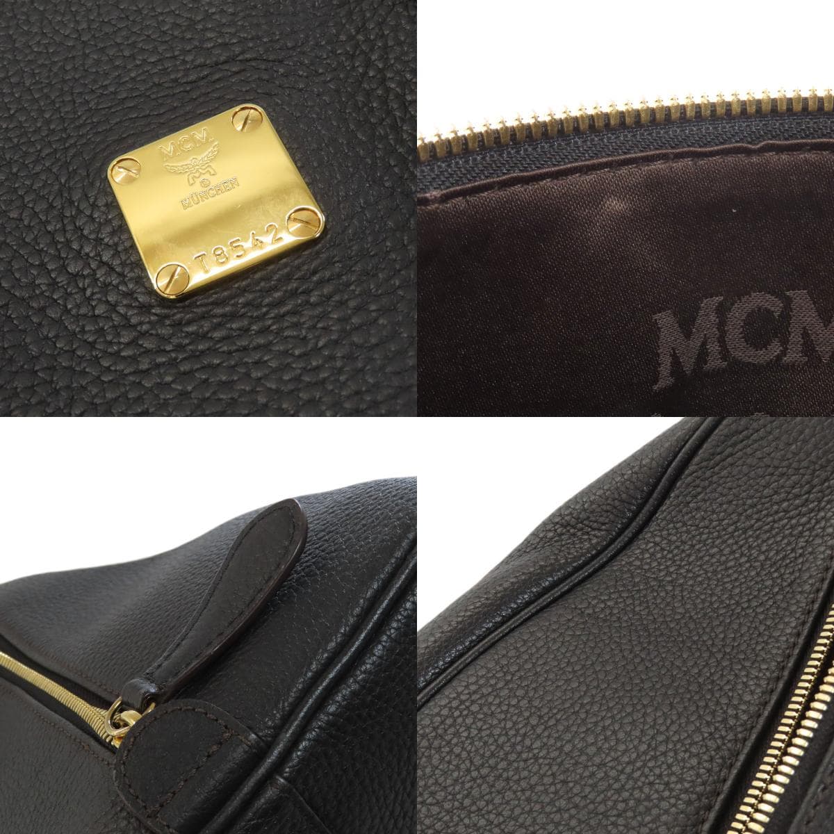 MCM Mini Boston Boston Bag Calf Leather for Women [Used] [MCM] 7
