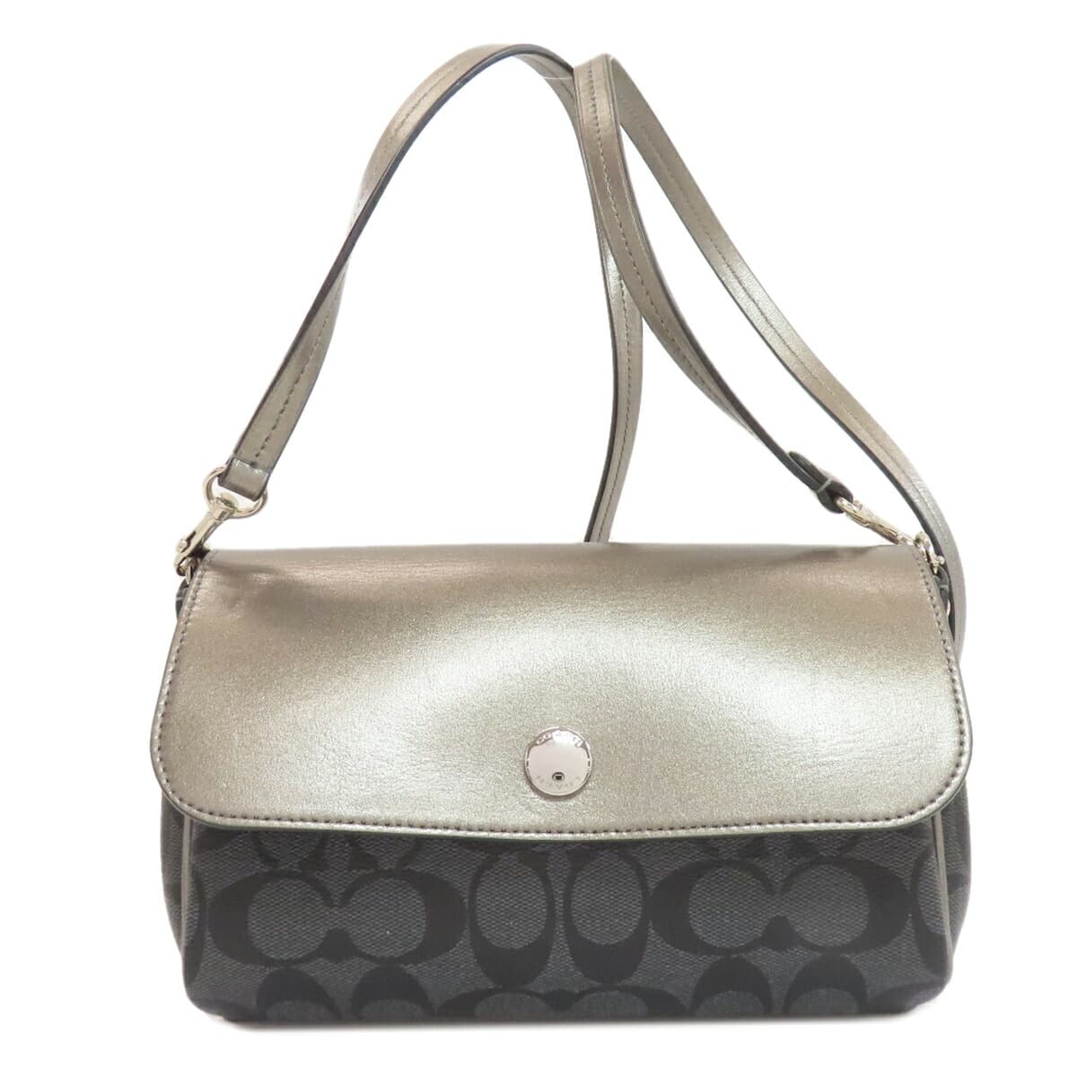 Coach F26172 Reversible Flap Signature Long Shoulder Shoulder Bag PVC Ladies [Used] [COACH] F26172 5