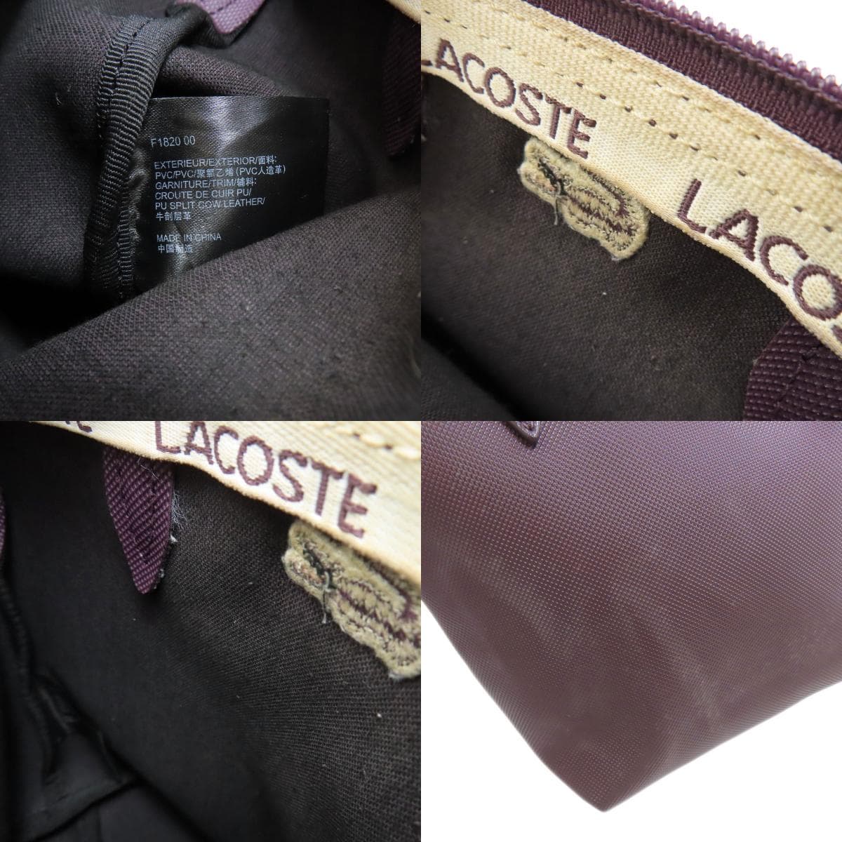 Lacoste 2WAY Handbag PVC Ladies [Used] [LACOSTE] 7