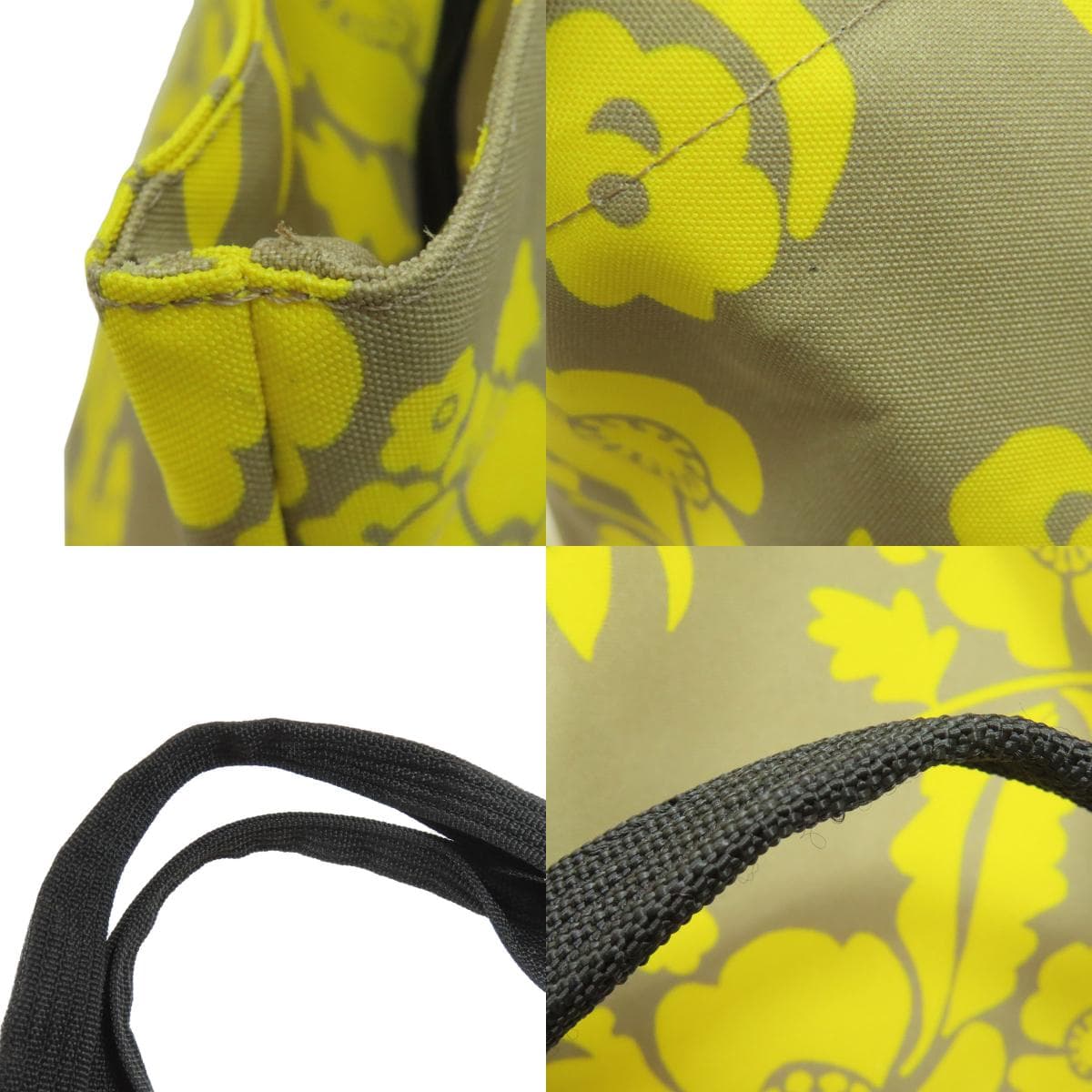 Herve Chapelier Boat Shape Tote Flower Motif Tote Bag Canvas Ladies [Used] [Herve Chapelier] 9