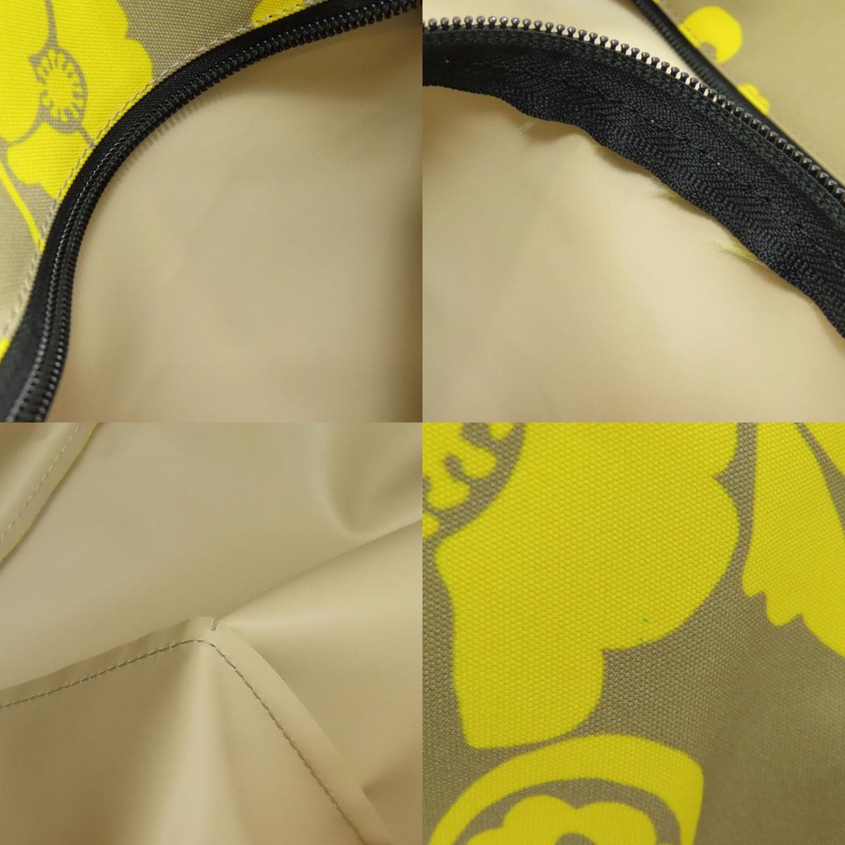 Herve Chapelier Boat Shape Tote Flower Motif Tote Bag Canvas Ladies [Used] [Herve Chapelier] 8