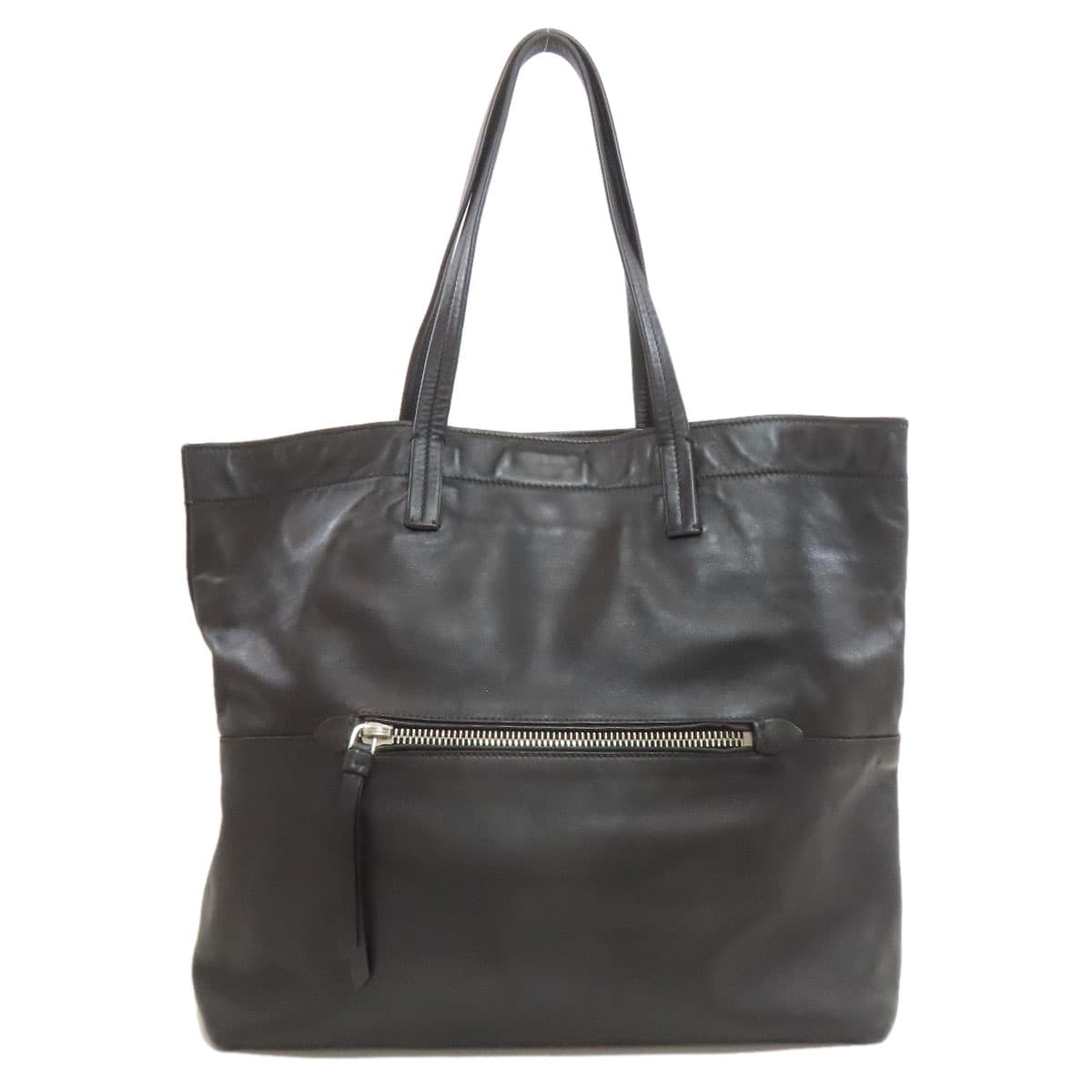 Miu Miu Logo Tote Bag Leather Women's [Used] [MIUMIU] 2