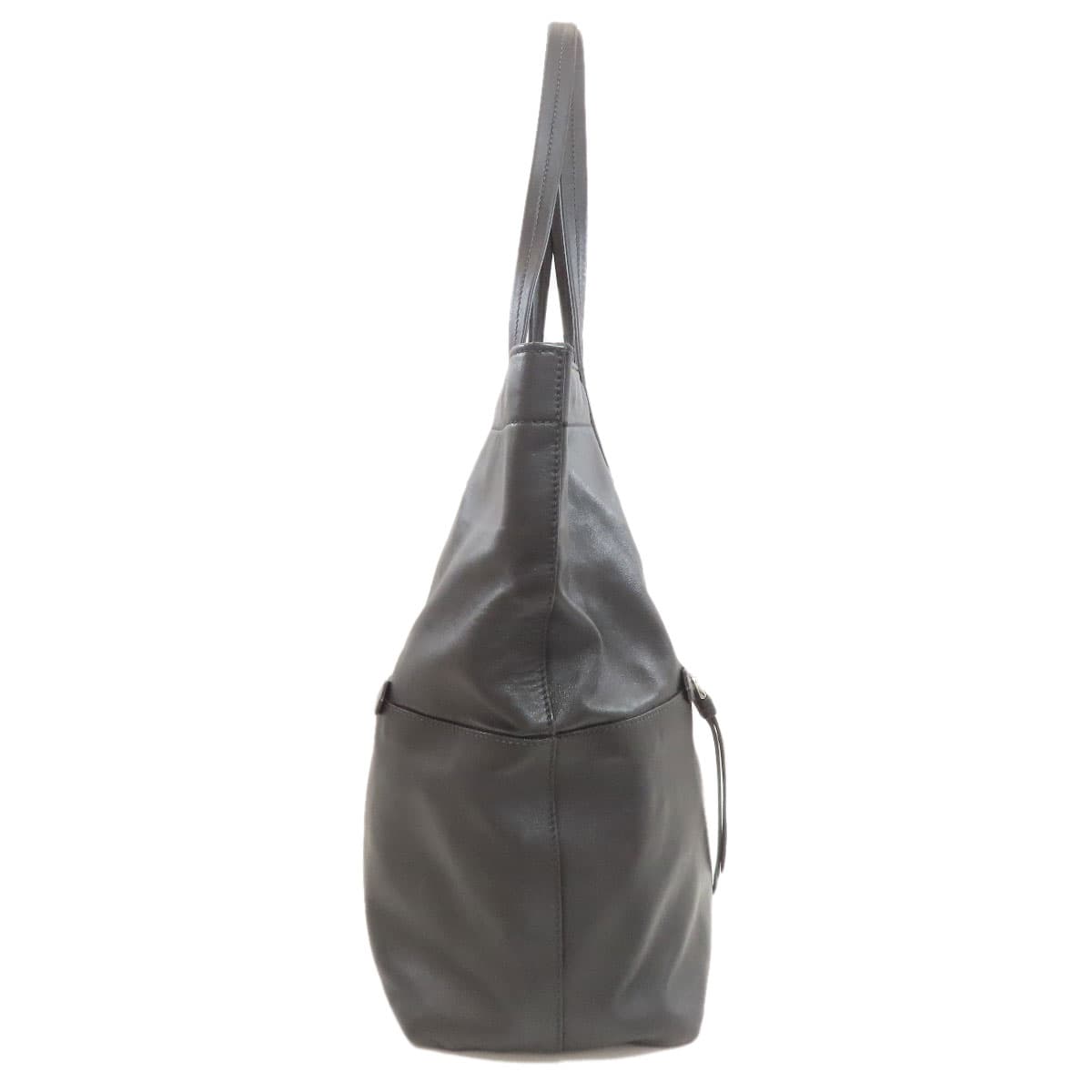 Miu Miu Logo Tote Bag Leather Women's [Used] [MIUMIU] 3