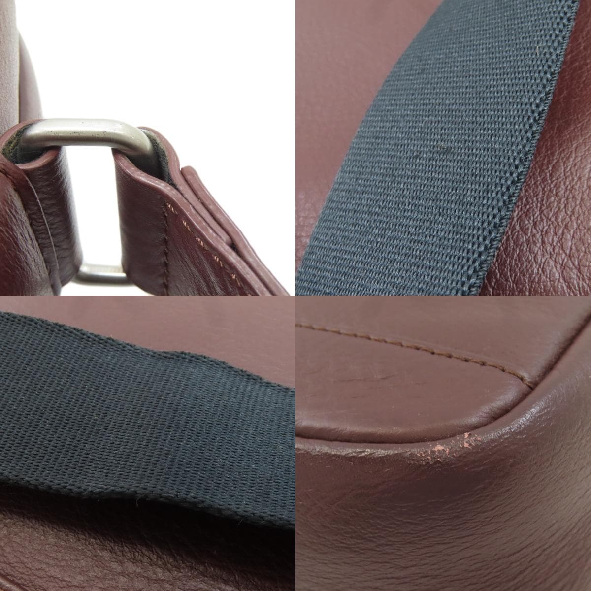 Dunhill Logo Shoulder Bag Leather Men's [Used] [Dunhill] 9