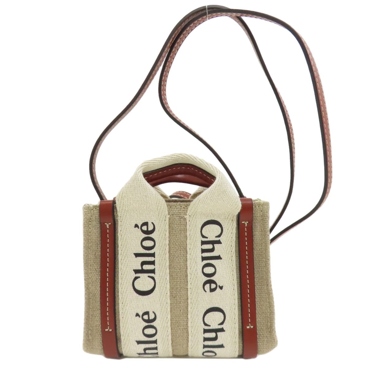 Chloe Woody Nano 2WAY Shoulder Bag Canvas Ladies [Used] [CHLOE]