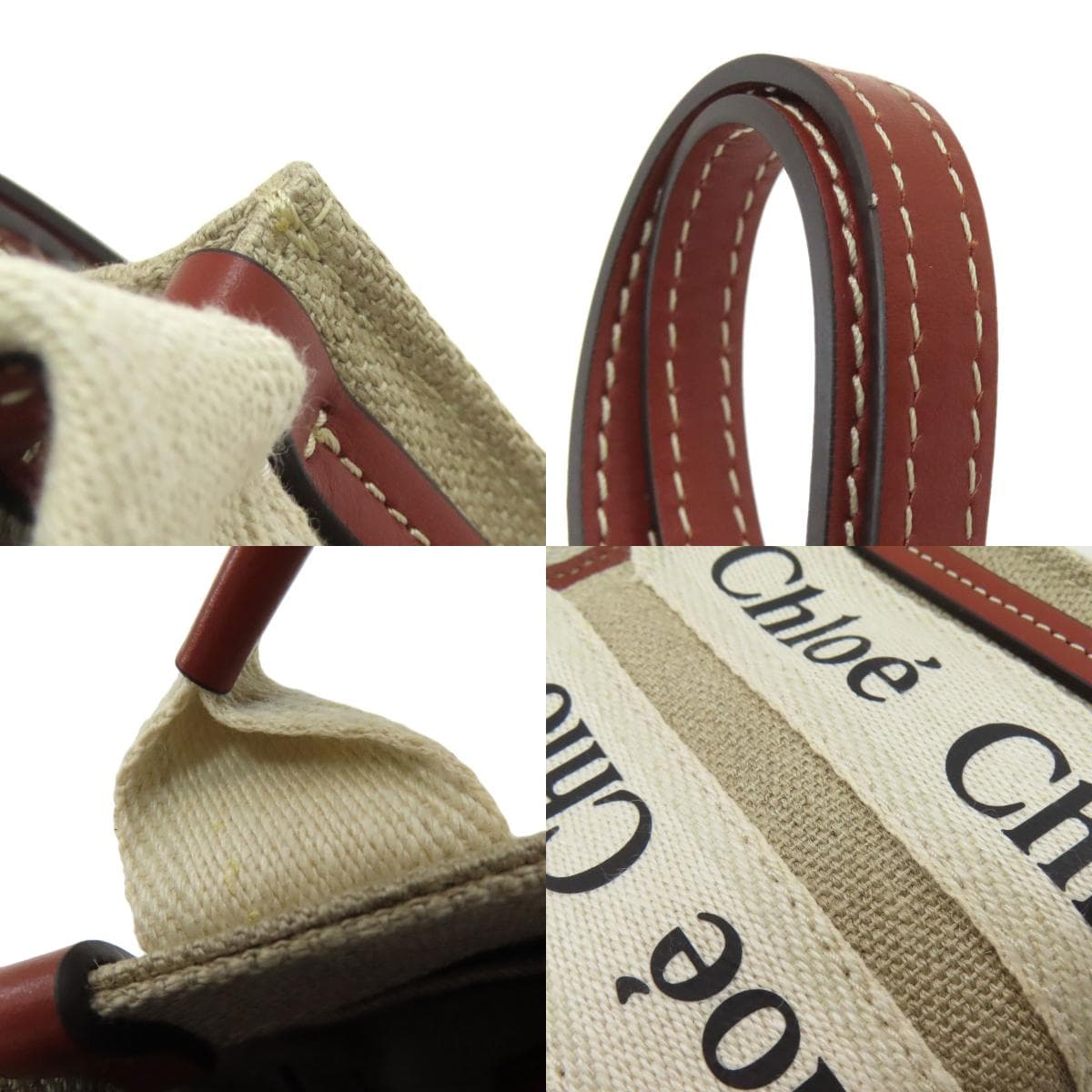 Chloe Woody Nano 2WAY Shoulder Bag Canvas Ladies [Used] [CHLOE] 9