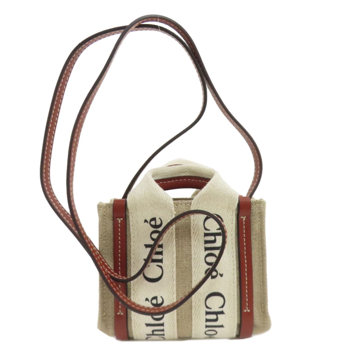 Chloe Woody Nano 2WAY Shoulder Bag Canvas Ladies [Used] [CHLOE] 2