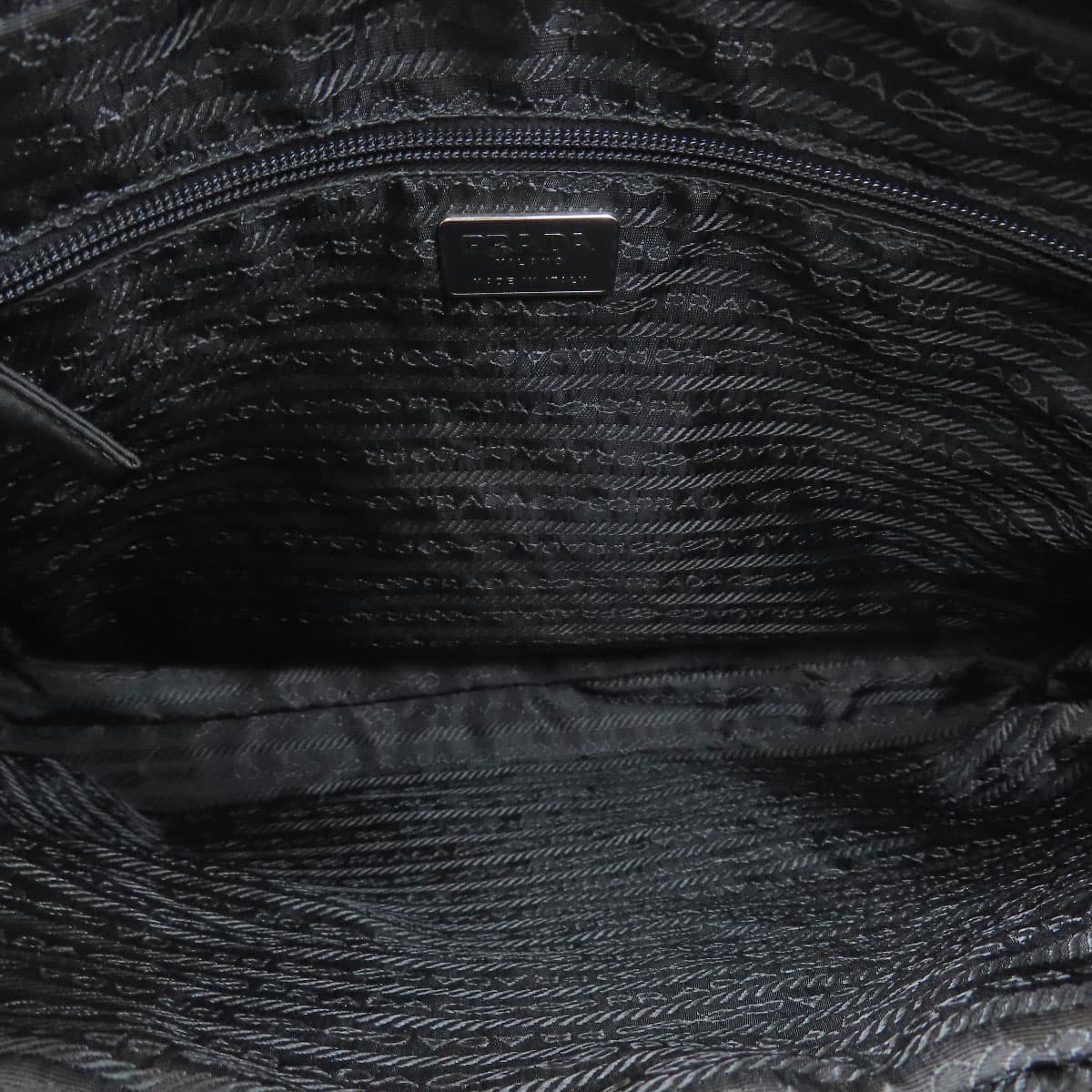 Prada logo hardware handbag made of nylon material for women [Used] [PRADA] 5