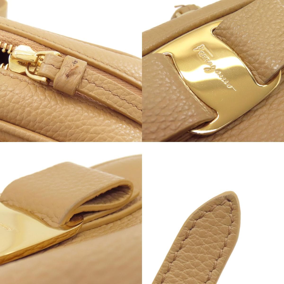 Salvatore Ferragamo Vara Ribbon Shoulder Bag Leather Ladies [Used] [Salvatore Ferragamo] 9