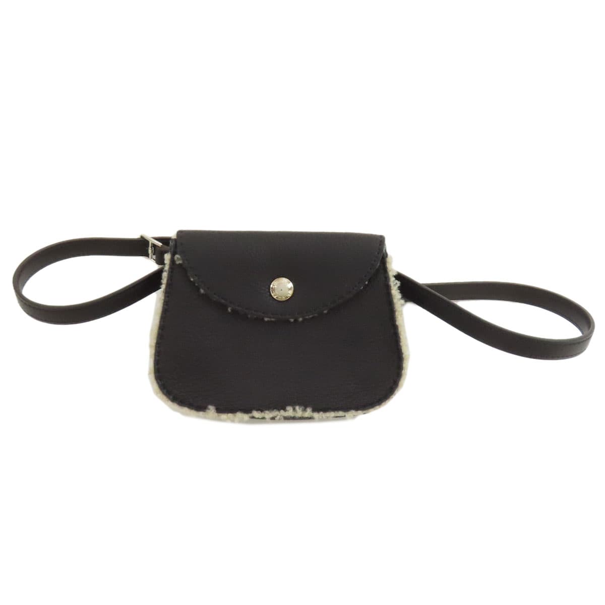 Hermes Neige Silver Hardware Hip Bag / Waist Bag Togo / Mouton Ladies [Used] [HERMES]