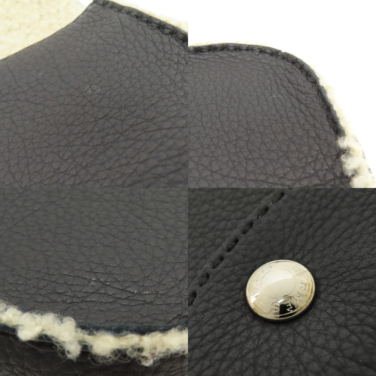 Hermes Neige Silver Hardware Hip Bag / Waist Bag Togo / Mouton Ladies [Used] [HERMES] 8