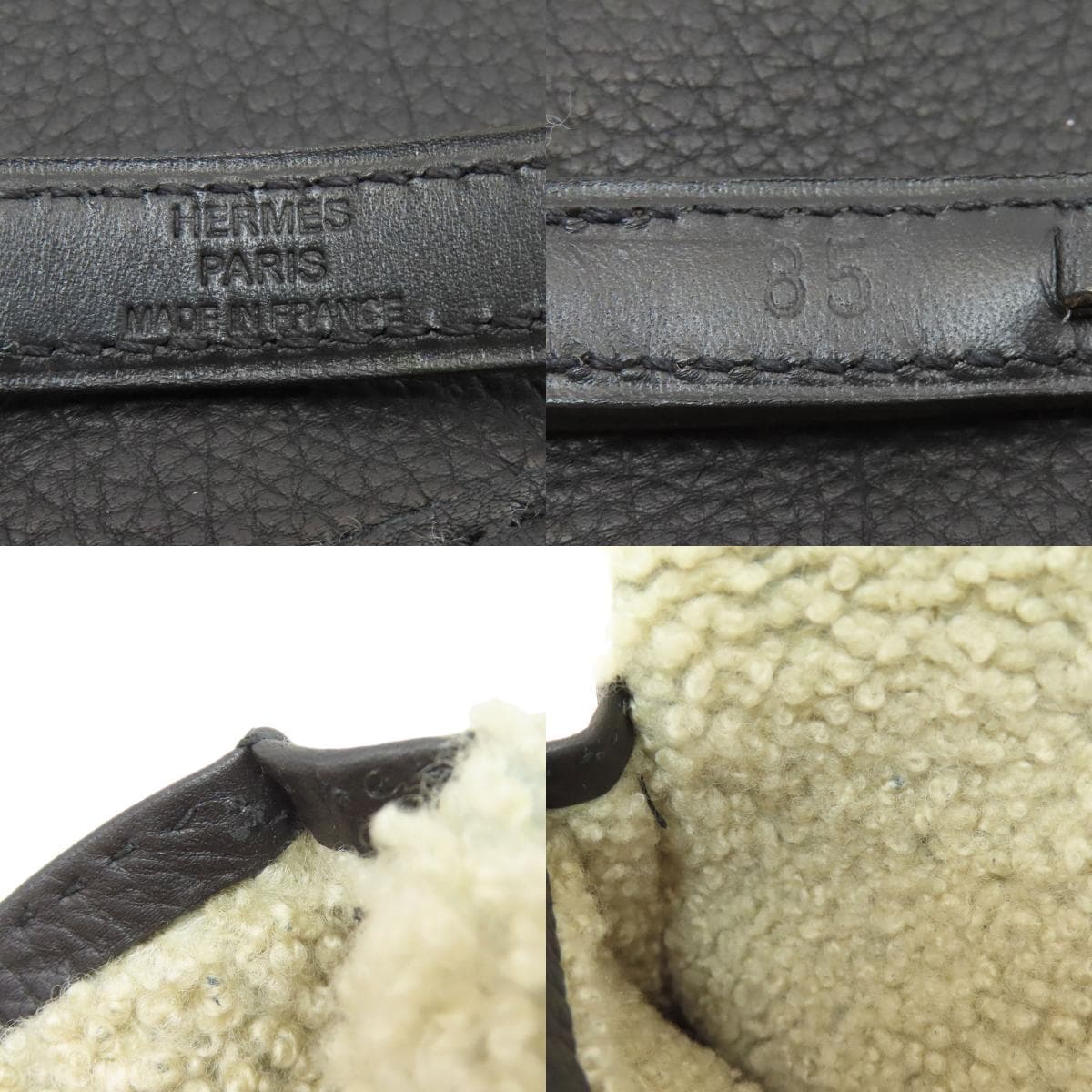 Hermes Neige Silver Hardware Hip Bag / Waist Bag Togo / Mouton Ladies [Used] [HERMES] 7