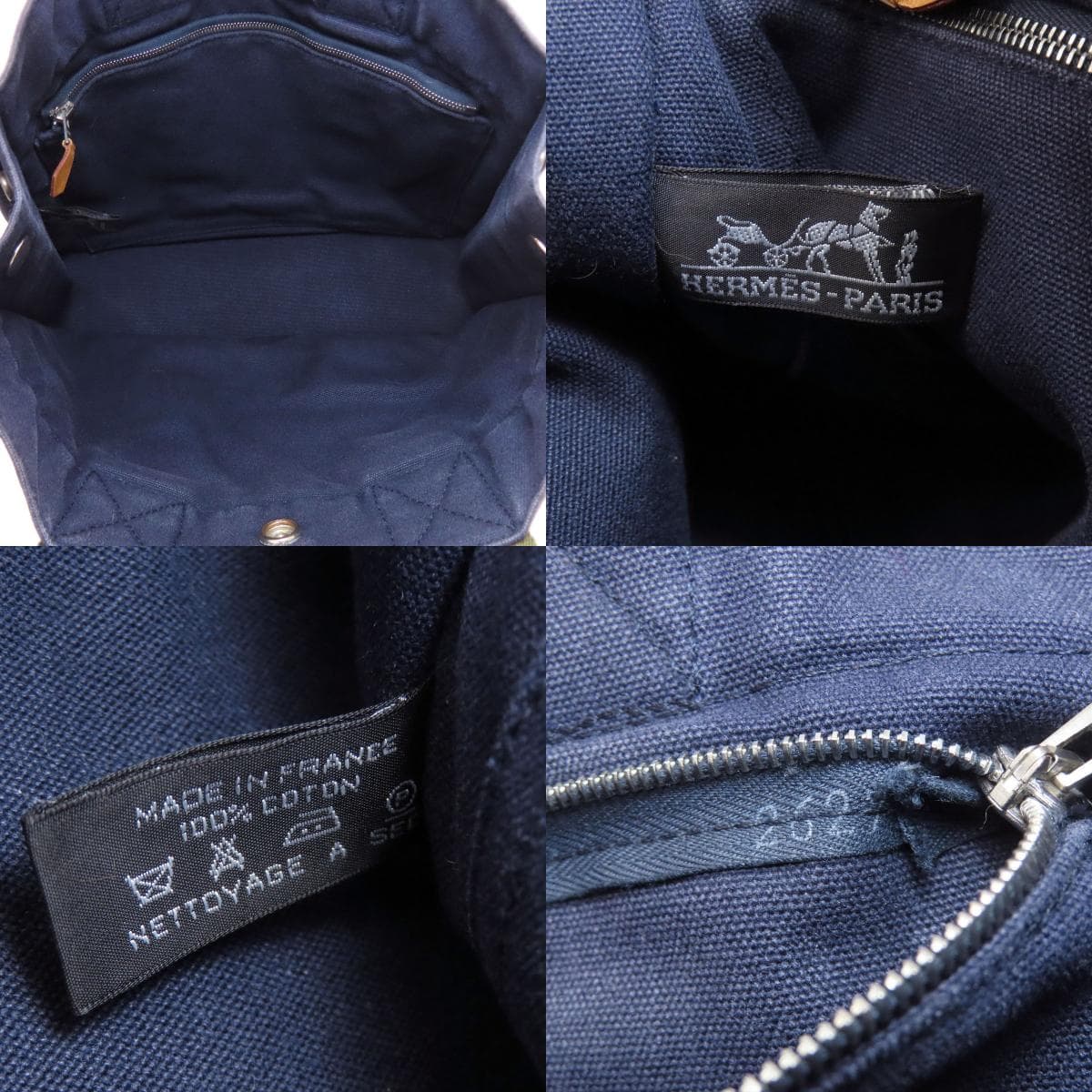Hermes Sac Foulto PM Handbag Canvas Ladies [Used] [HERMES] 5