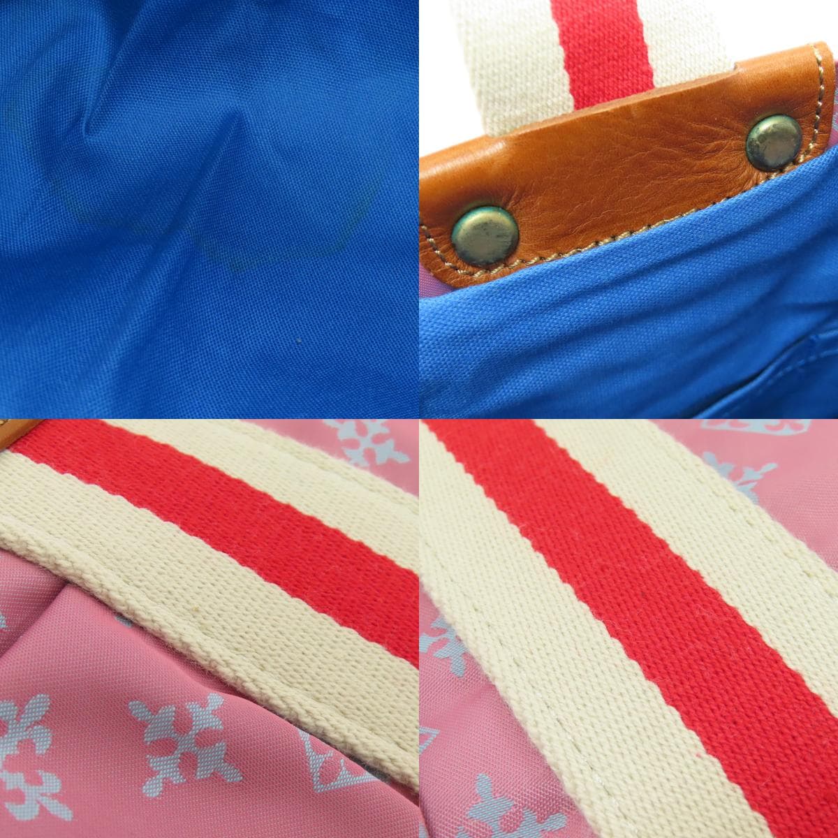 Russet Lily Emblem Handbag Nylon Material Ladies [Used] [russet] 8