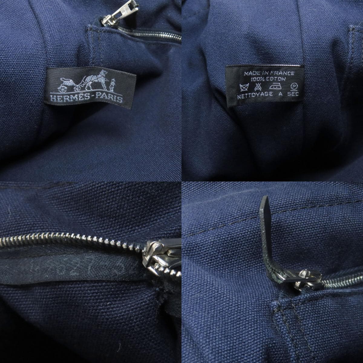 Hermes Sac Foulard To MM Handbag Canvas Ladies [Used] [HERMES] 6