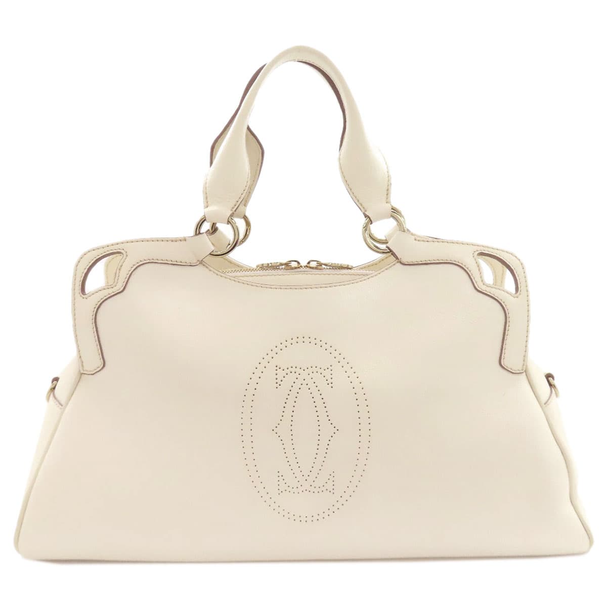 Cartier Marcello Handbag Leather Ladies [Used] [CARTIER] 2