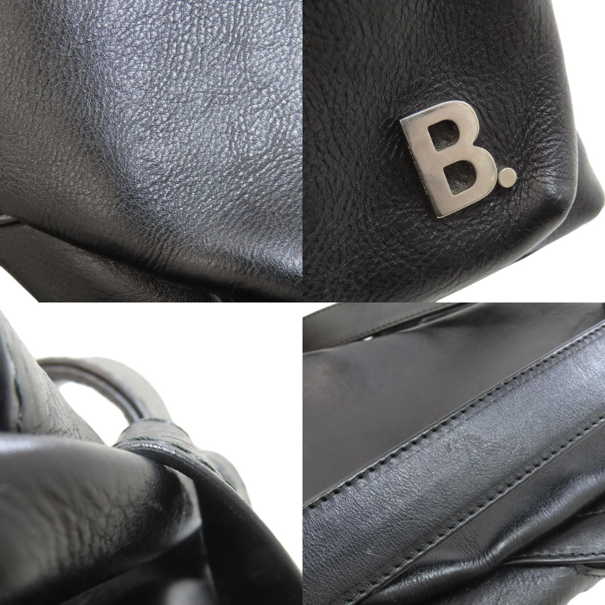 Balenciaga 680026 B Logo Backpack Daypack Calf Leather Ladies [Used] [BALENCIAGA] 680026 9