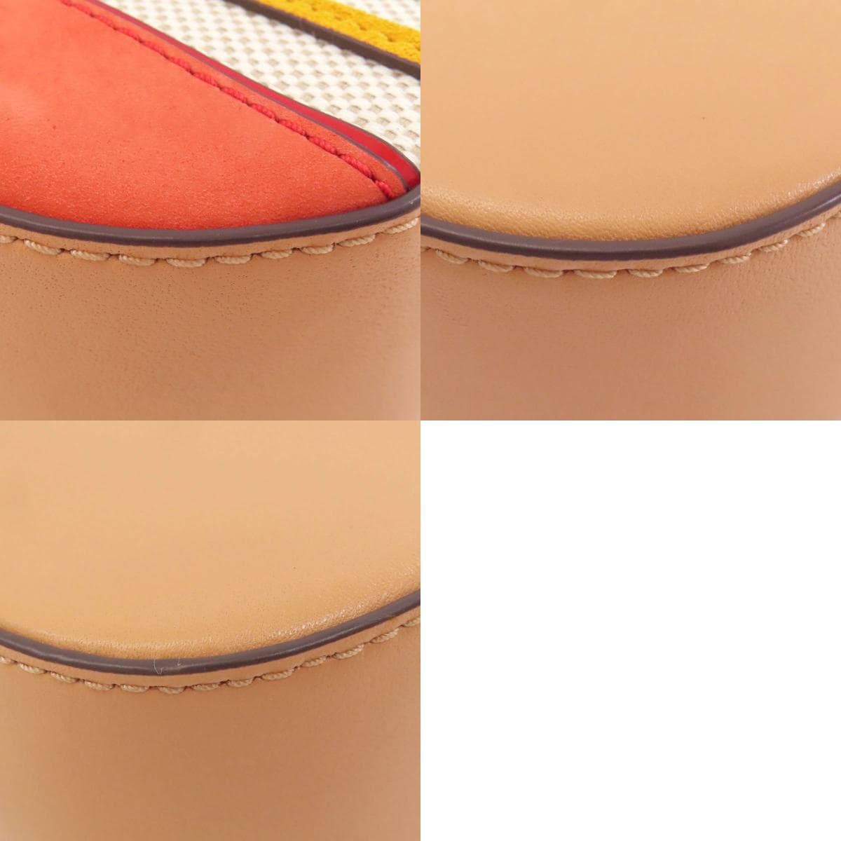 Tory Burch Stripe Shoulder Bag Leather/Suede Women's [Used] [Tory Burch] 10