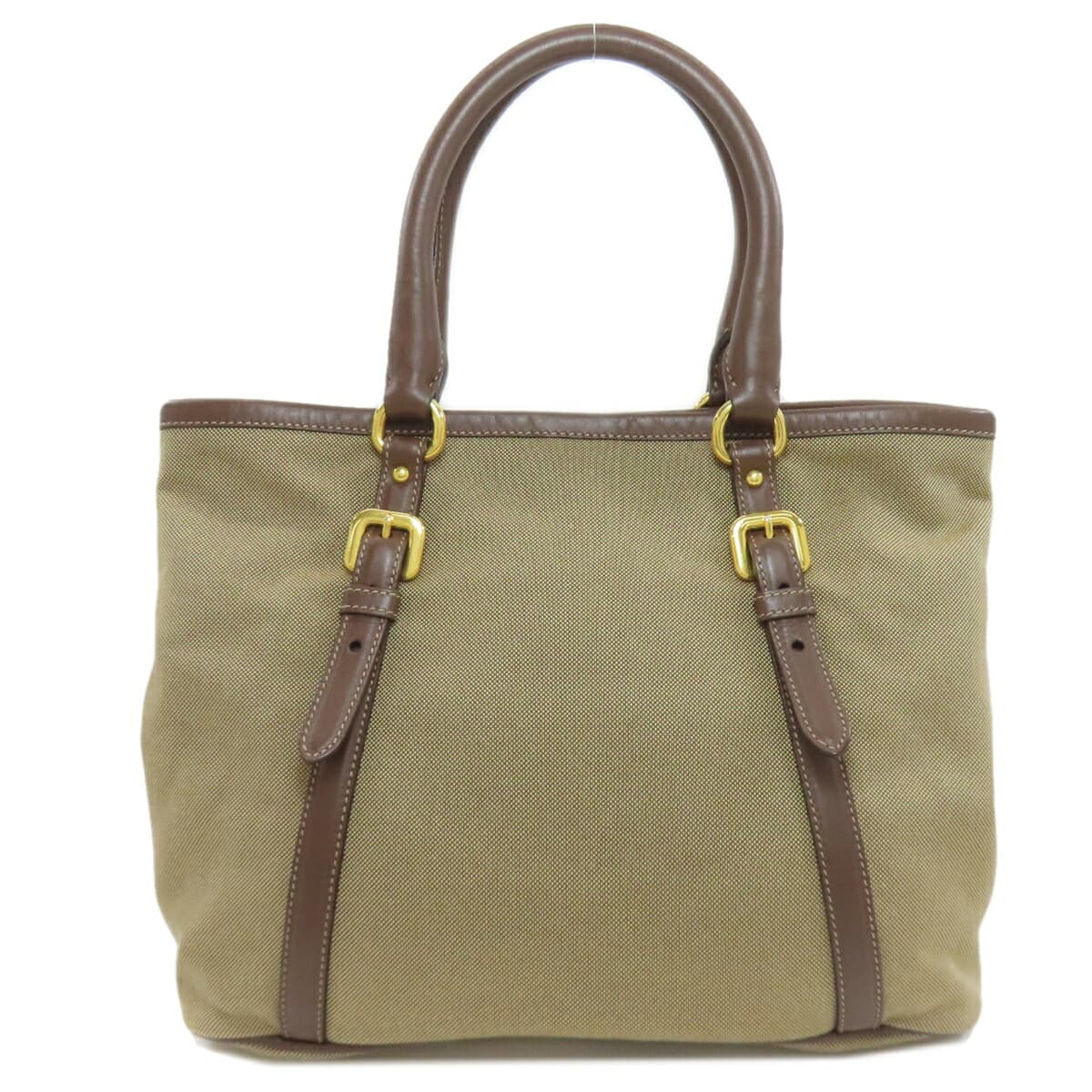 Prada logo hardware 2WAY handbag canvas ladies [used] [PRADA] 2