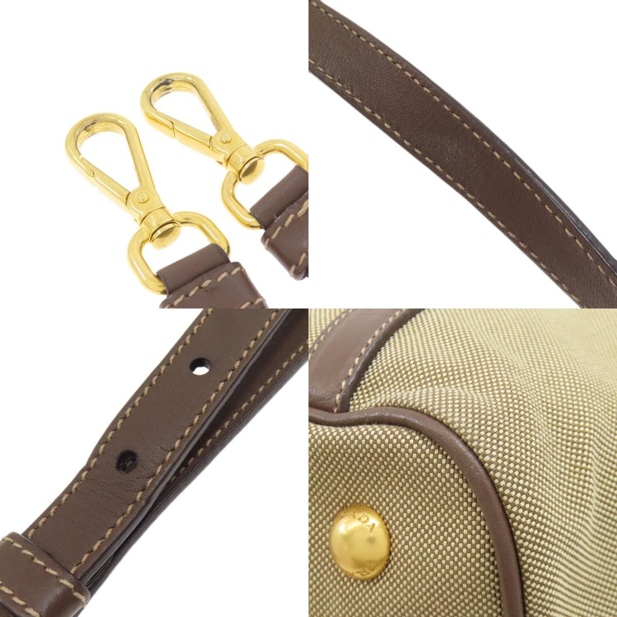 Prada logo hardware 2WAY handbag canvas ladies [used] [PRADA] 9