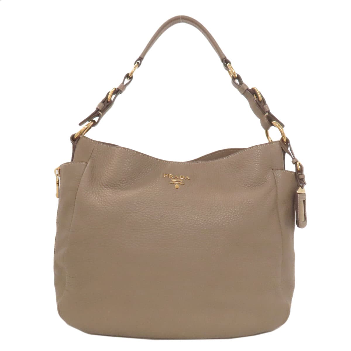 Prada One-Shoulder Tote Bag Calf Leather Ladies [Used] [PRADA]