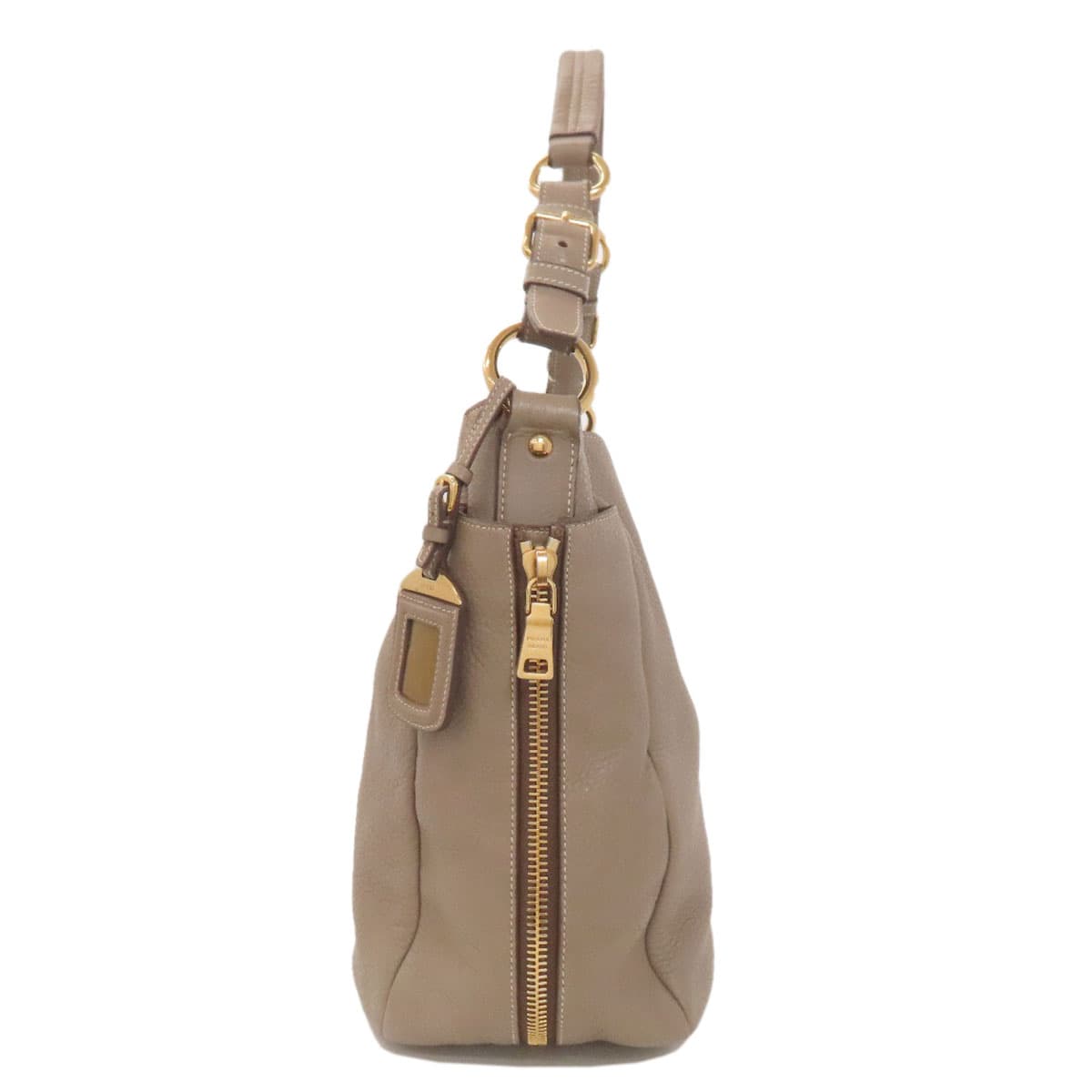 Prada One-Shoulder Tote Bag Calf Leather Ladies [Used] [PRADA] 3