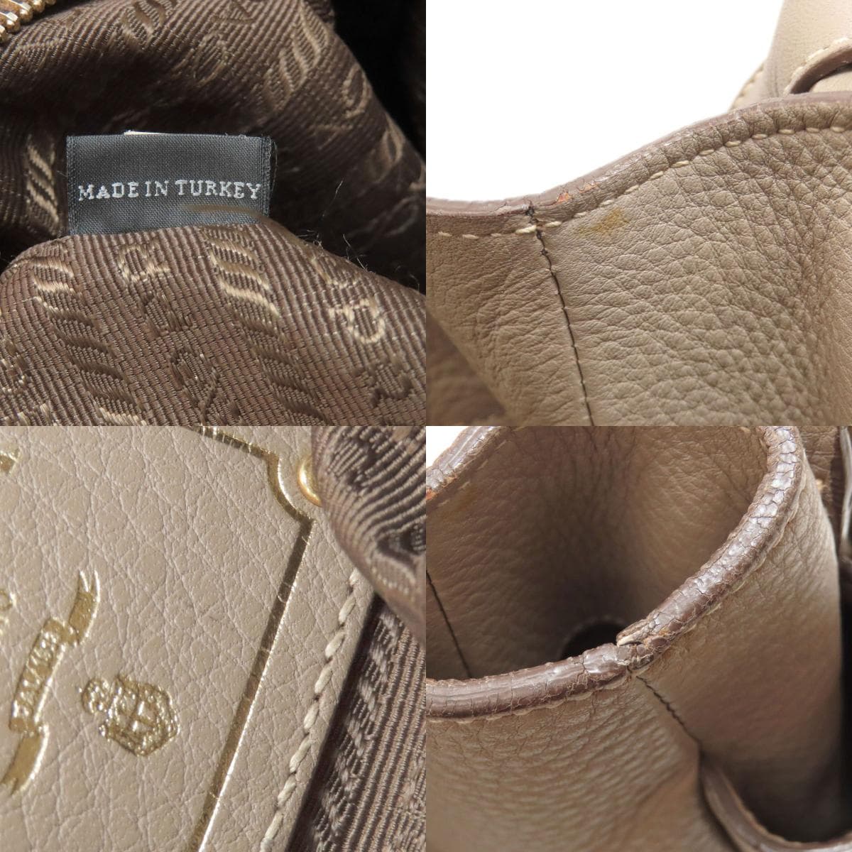 Prada One-Shoulder Tote Bag Calf Leather Ladies [Used] [PRADA] 5