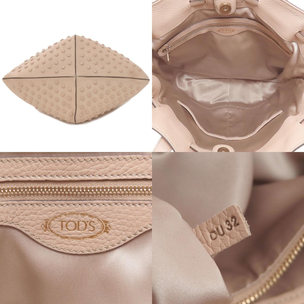 Tod's drawstring bag tote bag leather women's [used] [TODS] 4