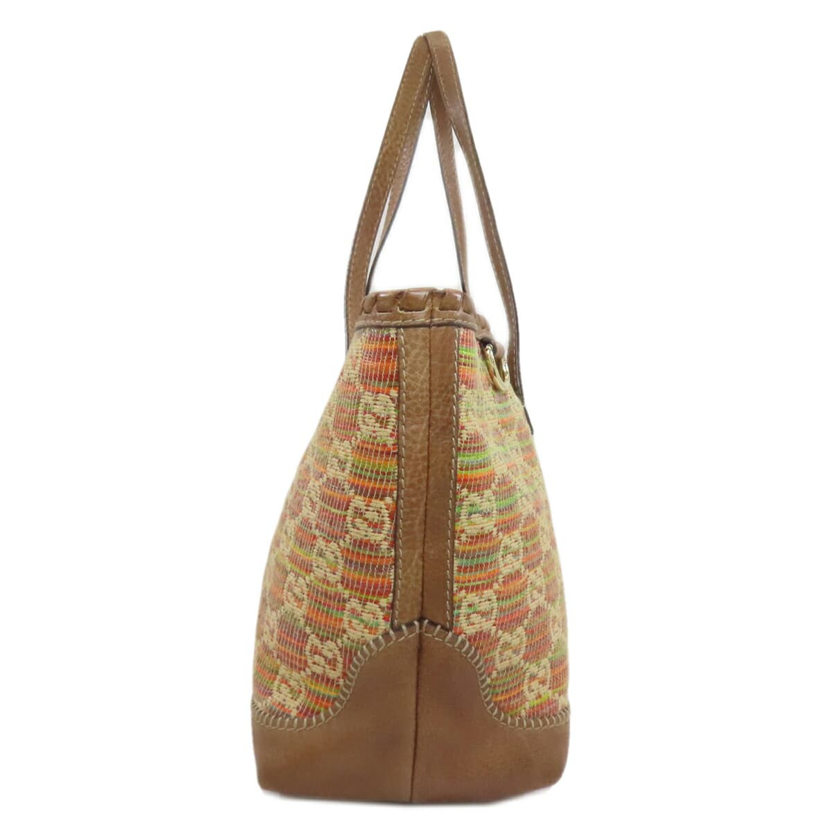 Gucci 233387 GG Tote Bag Leather/Straw Ladies [Used] [GUCCI] 233387 3