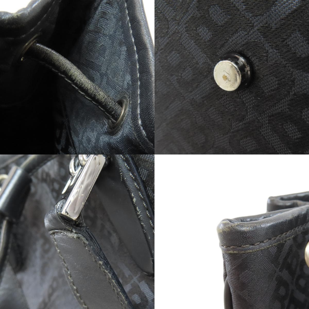 Bally B logo tote bag canvas/leather for women [Used] [BALLY] 8