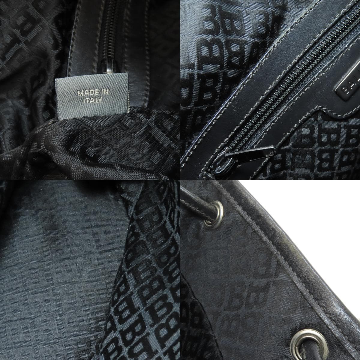 Bally B logo tote bag canvas/leather for women [Used] [BALLY] 7