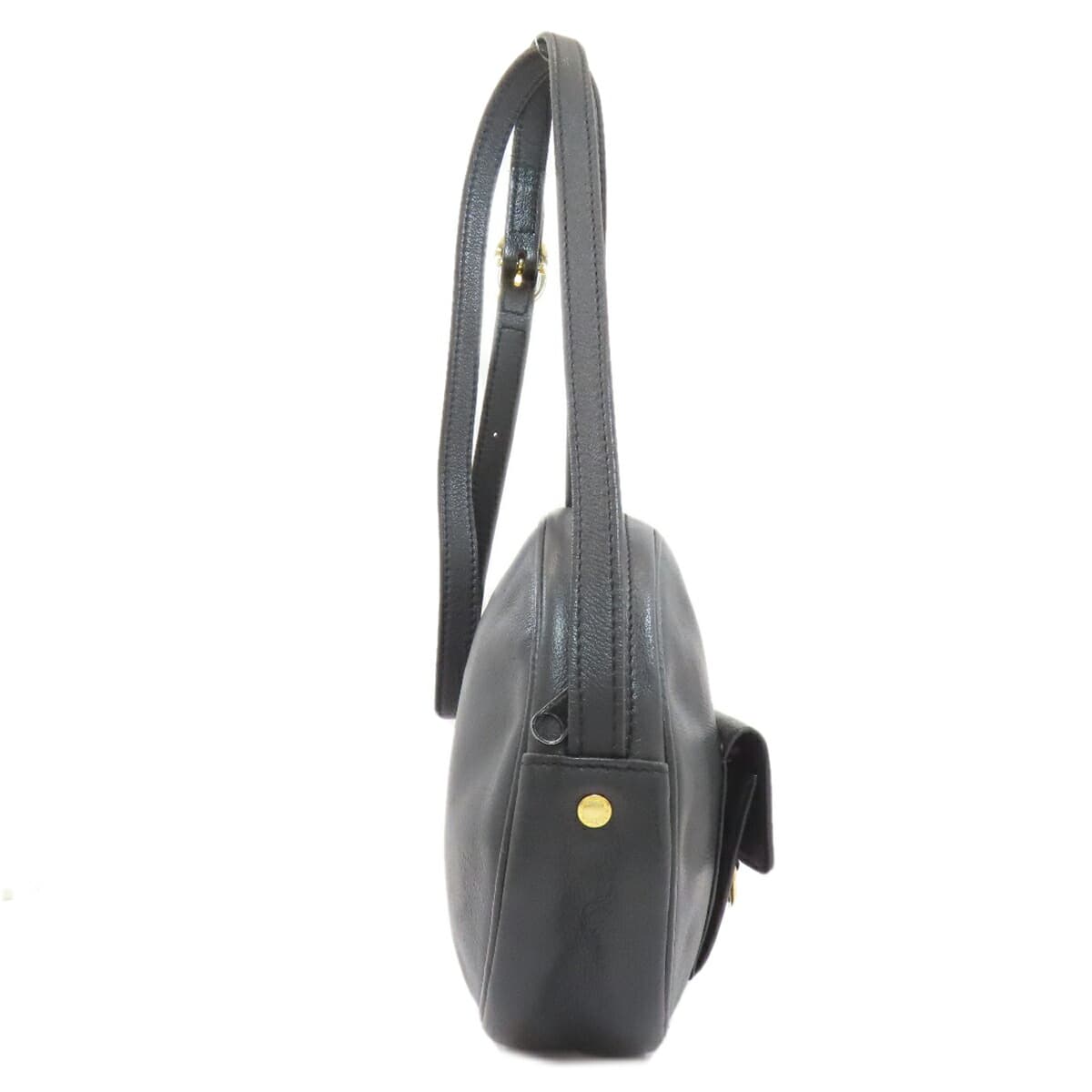 Longchamp Logo Shoulder Bag Leather Ladies [Used] [Longchamp] 3