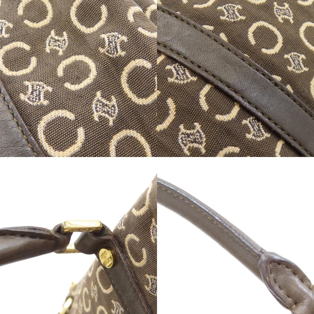 Celine Mini Boston C Macadam Boston Bag Canvas Ladies [Used] [CELINE] 8