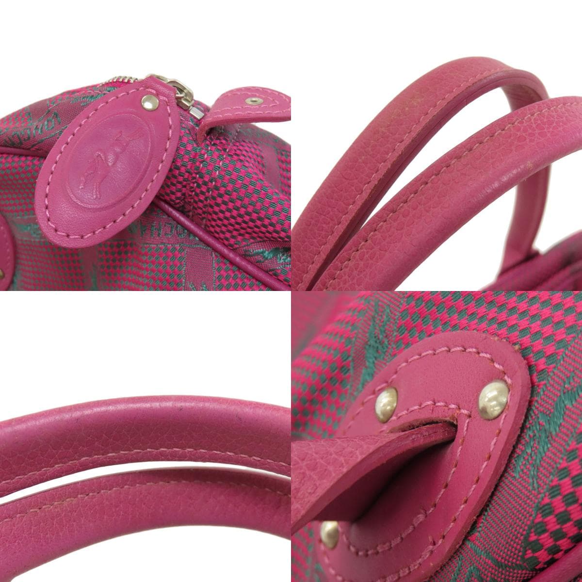 Longchamp Longchamp Horse Check Handbag Nylon Material Ladies [Used] [Longchamp] 9