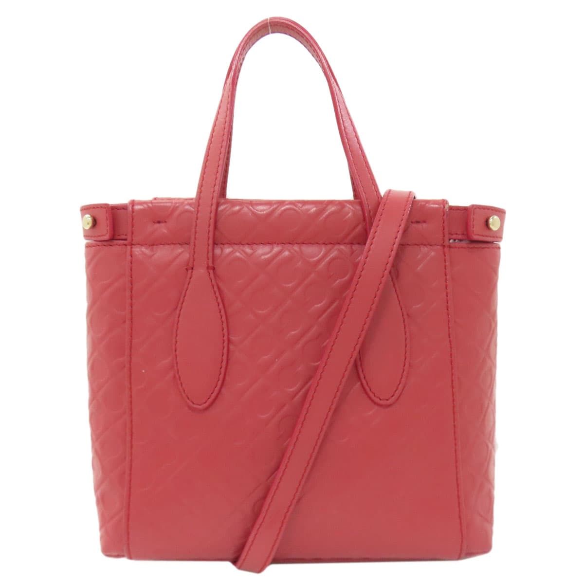 Gherardini logo motif 2WAY handbag leather for ladies [Used] [GHERARDINI]