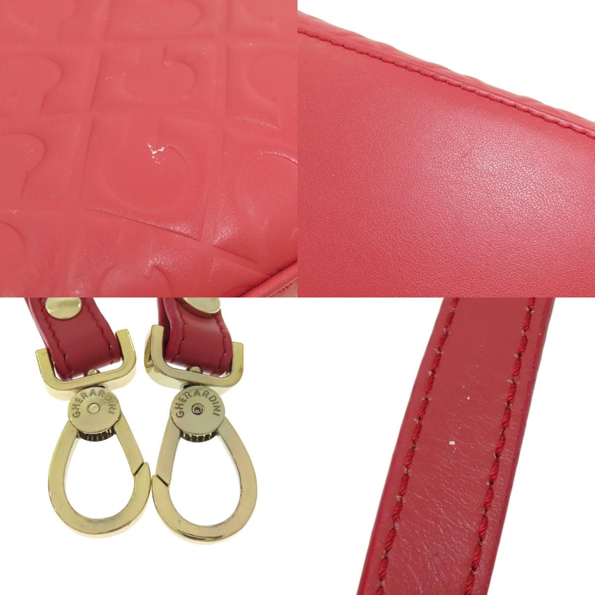 Gherardini logo motif 2WAY handbag leather for ladies [Used] [GHERARDINI] 7