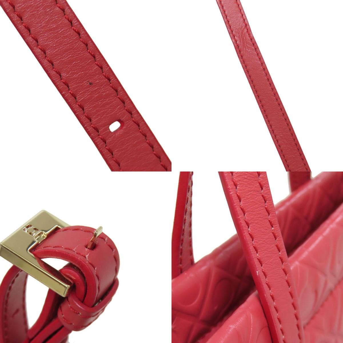 Gherardini logo motif 2WAY handbag leather for ladies [Used] [GHERARDINI] 8